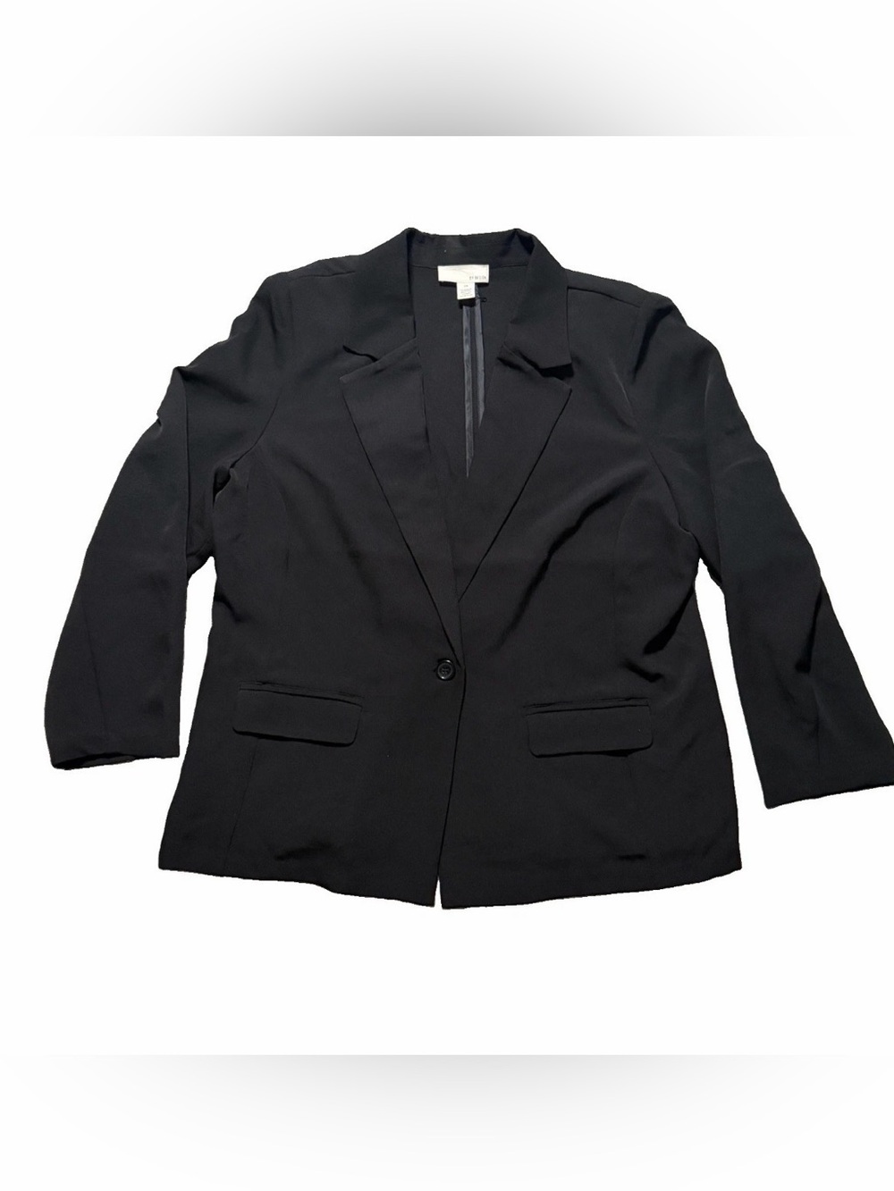 By Design Women’s 2X Black Lightweight Blazer Polyester Spandex Career